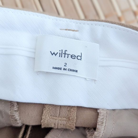 NEW WILFRED Effortless Pants Crop Gold Camel Tan Brown Wide Leg ARITZIA 2 - Picture 10 of 12